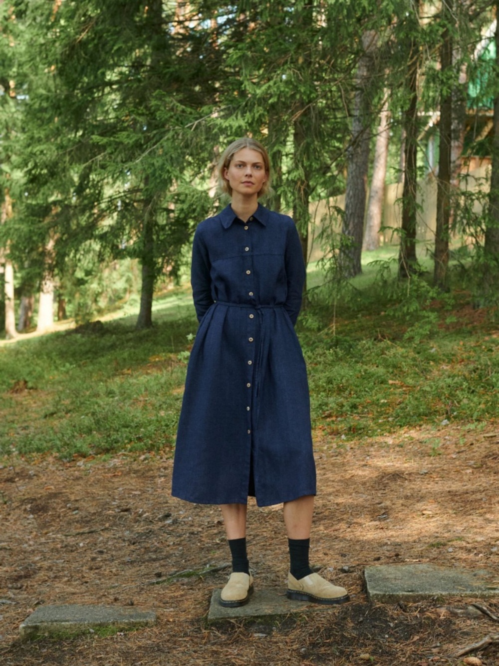 Linenfox Astrid Linen Wool Blend Dress